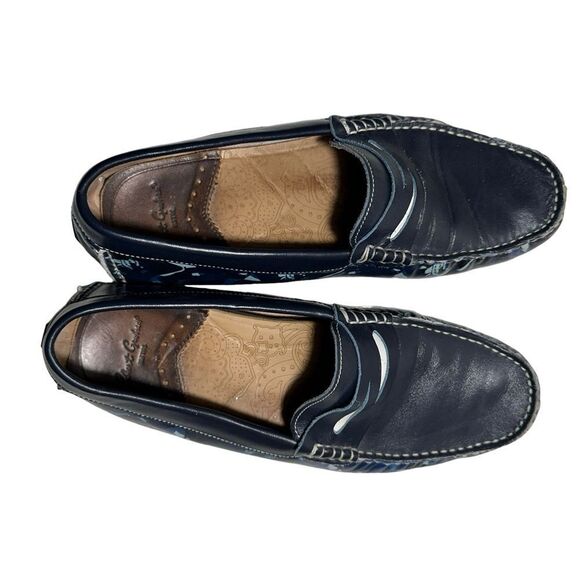 Robert Graham‎ Realist RG5420S Navy Slip-On Moccasin Loafers Size 8.5 - Picture 4 of 16
